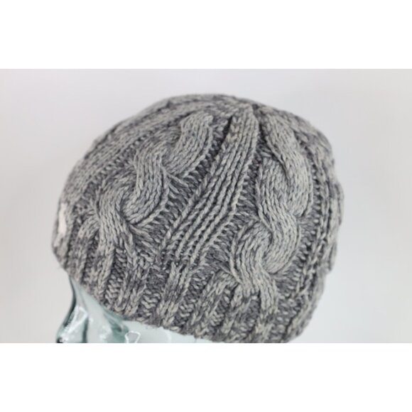Vtg Y2K Babydoll Abercrombie & Fitch Wool Blend Chunky Cable Knit Winter Beanie